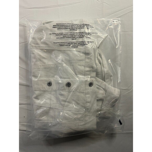 Jessica Simpson Jacket Womens Size XL White Button Front Pocket Long Sleeve - Picture 6 of 7